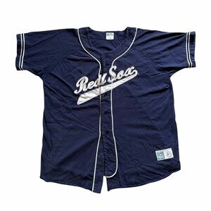 Russell Athletic Boston Red Sox Jersey Script Logo Button Front Navy XXL MLB